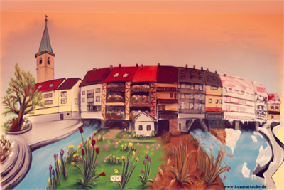 "4-Jahreszeiten-Krämerbrücke" Wandgestaltung (innen) "4-Jahreszeiten-Krämerbrücke" Wandgestaltung (innen)