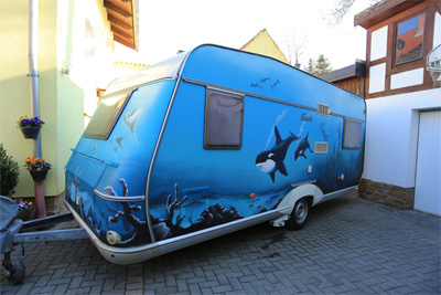 "unter Wasser" Wohnwagengestaltung II "unter Wasser" Wohnwagengestaltung II