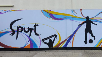 "Sport" Fassadengestaltung "Sport" Fassadengestaltung