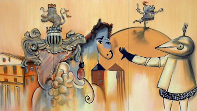 "Der gute Ritter" Wandgestaltung Festsaal "Der gute Ritter" Wandgestaltung Festsaal