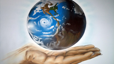 "Der blaue Planet" Wandgestaltung "Der blaue Planet" Wandgestaltung