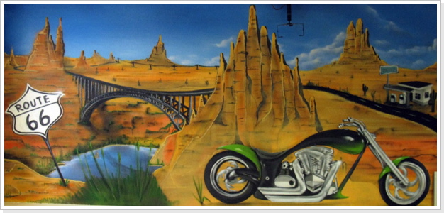 "W&uuml;stenschiff" Wandgestaltung (innen)