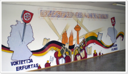 "Freundschaft" Vilnius / Litauen "Freundschaft" Wandgestaltung (innen)