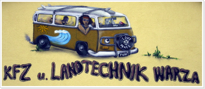 "Surfers Paradiese" KFZ u. Landtechnik Warza "Surfers Paradiese" Fassadengestaltung