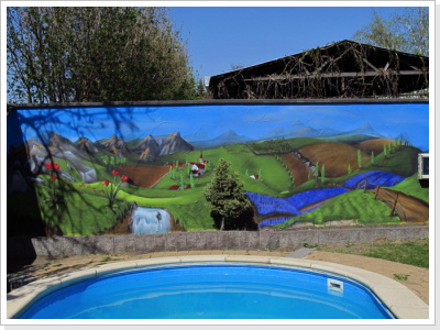 "Poollandschaft I" Wandgestaltung "Poollandschaft I" Wandgestaltung