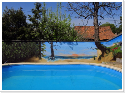 "Poollandschaft II" Wandgestaltung "Poollandschaft II" Wandgestaltung