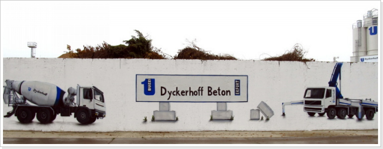 "in Beton gegossen" Dyckerhoff Beton Erfurt "in Beton gegossen" Wandgestaltung
