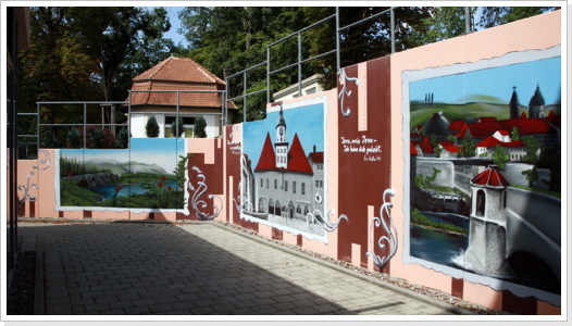 "Posdcard" Curanum Altenheim Jena "Posdcard" Wandgestaltung