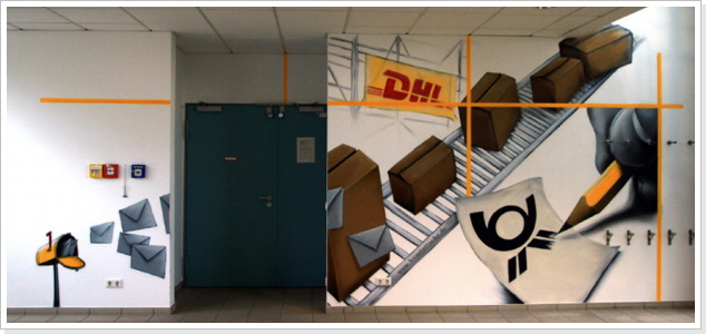 "sie haben ..." Deutsche Post AG Erfurt "sie haben ..." Wandgestaltung