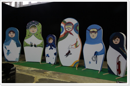 "Olympia Matroschka" Ball des Sports 2014 "Olympia Matroschka" Graffitigestaltung Deko